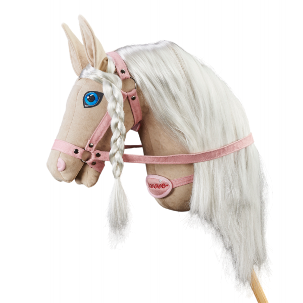 Плюшева іграшка конячка на паличці Hobby Horse Ponnie Śnieżny Kwiatі