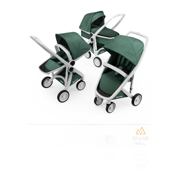 Коляска 3в1 Greentom шасси Gray