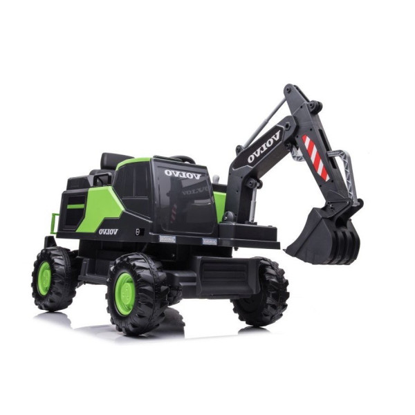 Дитячий електромобіль LEANToys ескаватор Volvo DK-VE888 Green