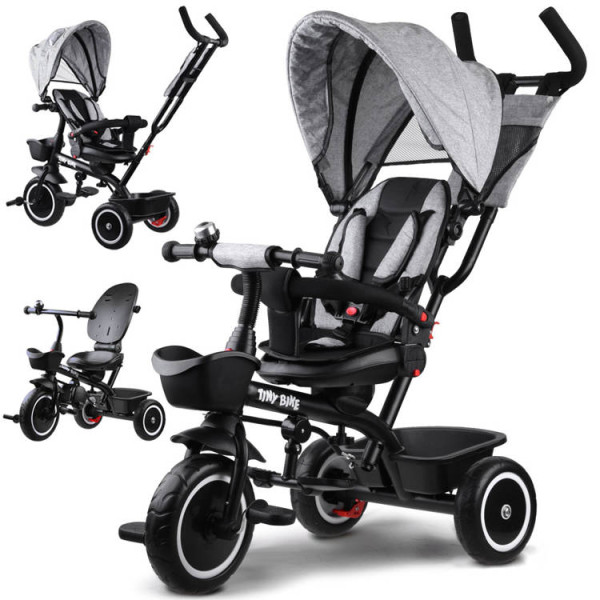 Дитячий трьохколісний велосипед Tiny Bike 3в1 SP0650 Grey