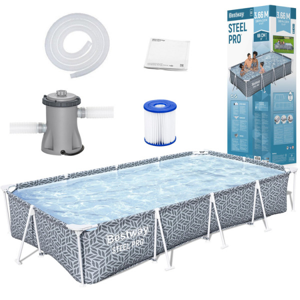 Каркасный бассейн Bestway 366x201x66cm 7w1 561FV