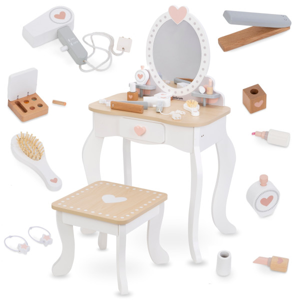 Дитячий туалетний столик Mamabrum з стільцем та аксесуарами
