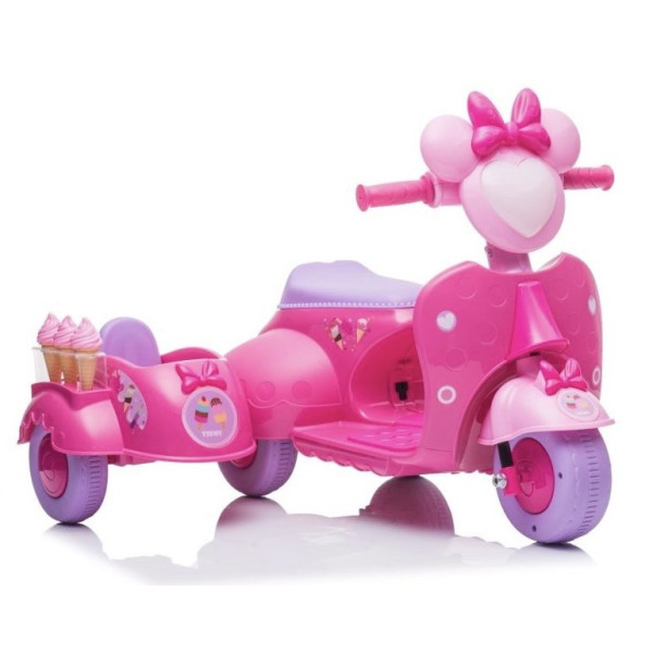 Дитячий електробайк LEANToys з боковою коляскою JT5258