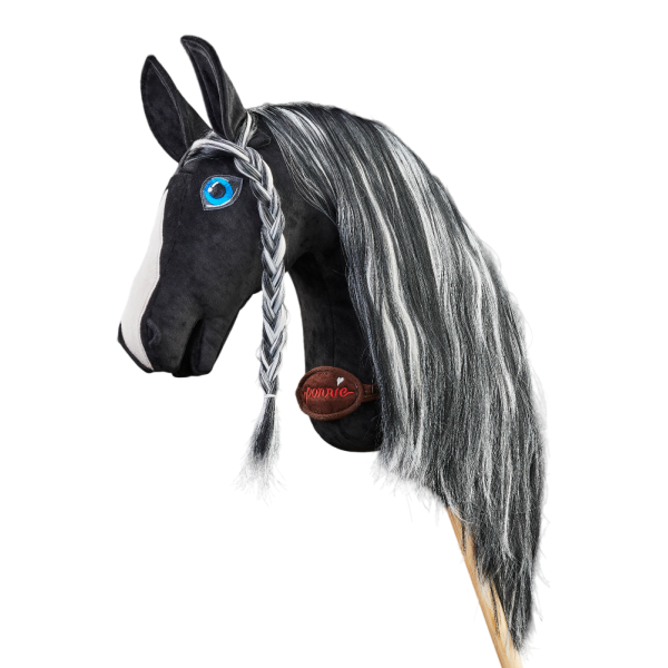 Плюшевая игрушка лошадка на палочке Hobby Horse Ponnie Barock Pinto A3