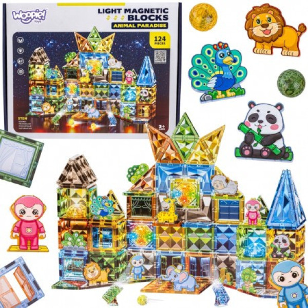 Магнитный конструктор 3D Woopie 124эл.
