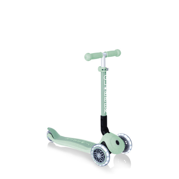 Детский трехколесный самокат Globber JUNIOR FOLDABLE LIGHTS ECOLOGIC