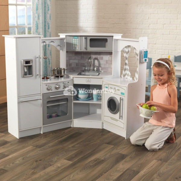 Детская угловая, большая кухня со светом и звуком KidKraft 53386