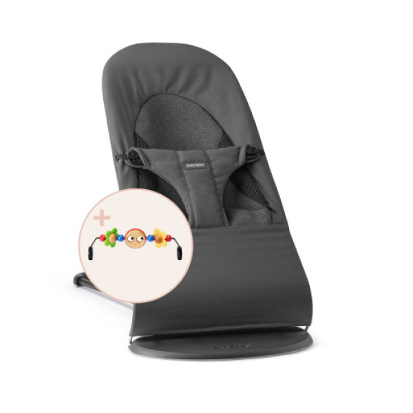 Шезлонг BabyBjorn BALANCE SOFT WOVEN Tri Fabric + іграшка