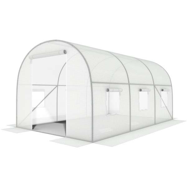 Теплица-парник с окнами 10 м2 FunFit 400х250х200 см (белый)