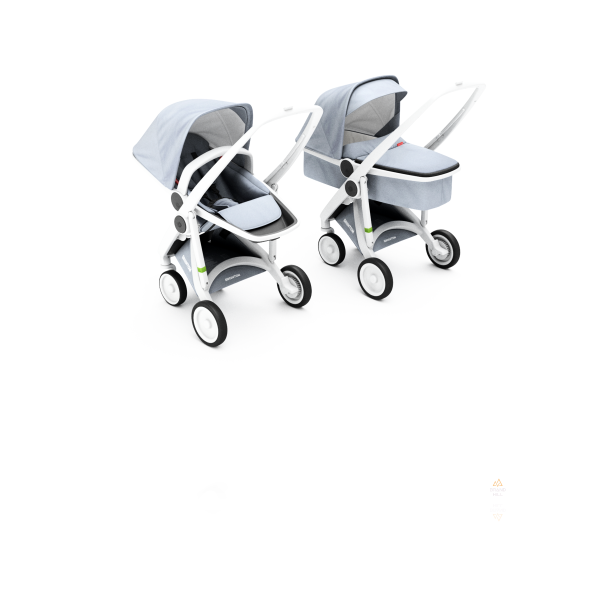 Коляска Greentom 2в1 шасси White