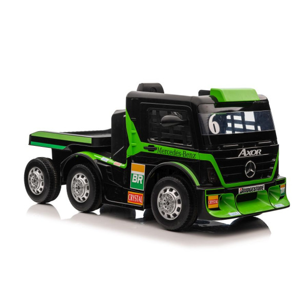 Дитячий електромобіль LEANToys вантажівка Mercedes XMX622B + причіп