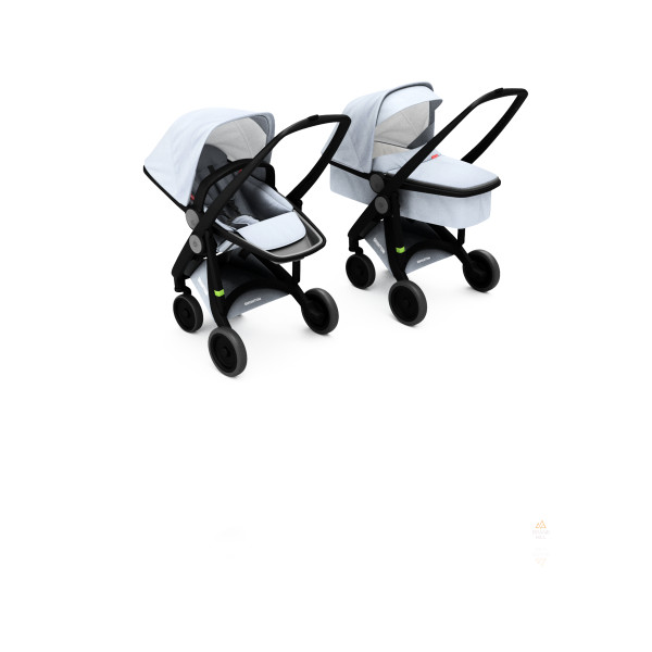 Коляска Greentom 2в1 шасси Black