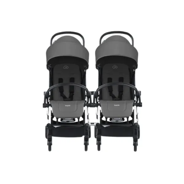 Прогулянкова коляска для двійні Bumprider Connect 3 + аксесуари шасі White