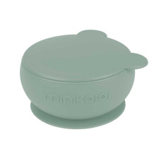 Глибока тарілка з кришкою на присосці MinikOiOi Bowly - River Green