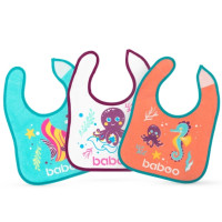 Набор нагрудников хлопчатобумажных BABOO (3 шт) Sea Life, 0+ мес