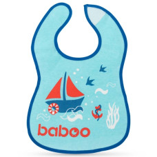 Нагрудник бавовняний BABOO синій, Marine, 3+ міс