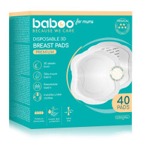 Одноразові абсорбуючі вкладки у період лактації BABOO premium 3D (40 шт)