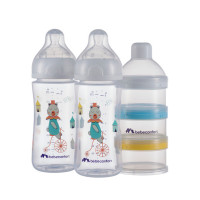 Набор для кормления BEBE CONFORT Emo pp 270ml 2шт белые с диспенсером Urban Garden