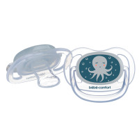 Пустушка силіконова BEBE CONFORT 2 шт Physio Air Dummy Phospho 6/18 Bblue Octopus