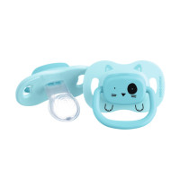 Пустышка силиконовая с поворотной базой BEBE CONFORT 2 шт 6/18 Minimalistic Animals синяя