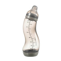 Антиколиковая бутылочка с силиконовой соской 310 мл Difrax S-bottle Wide, Clay