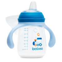 Чашка непроливайка BABOO с силиконовым носиком, 260 мл, Transport, синяя, 6+ мес