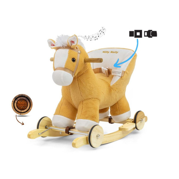 Коник-гойдалка з коліщатками Milly Mally Polly Light Brown