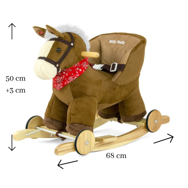 Коник-гойдалка з коліщатками Milly Mally Polly  Dark Brown