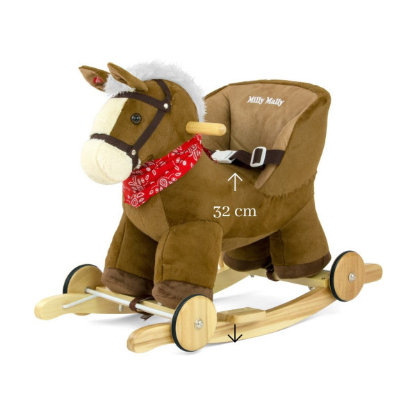 Коник-гойдалка з коліщатками Milly Mally Polly  Dark Brown