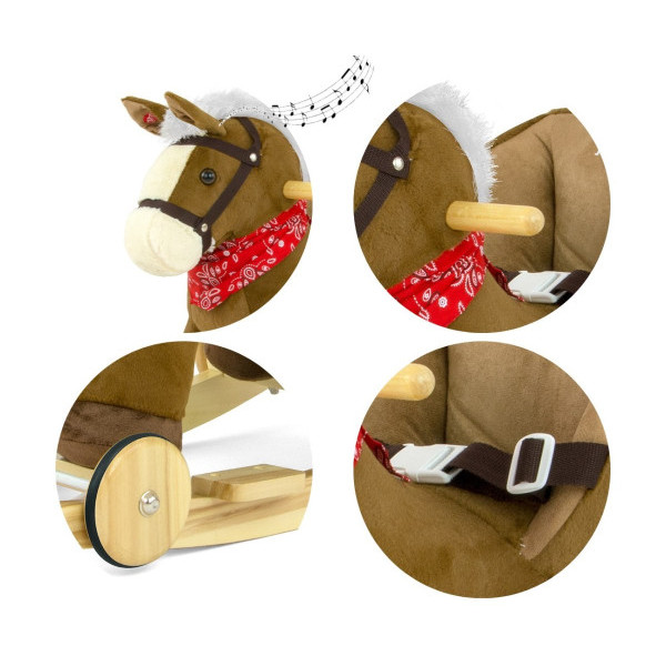 Коник-гойдалка з коліщатками Milly Mally Polly  Dark Brown