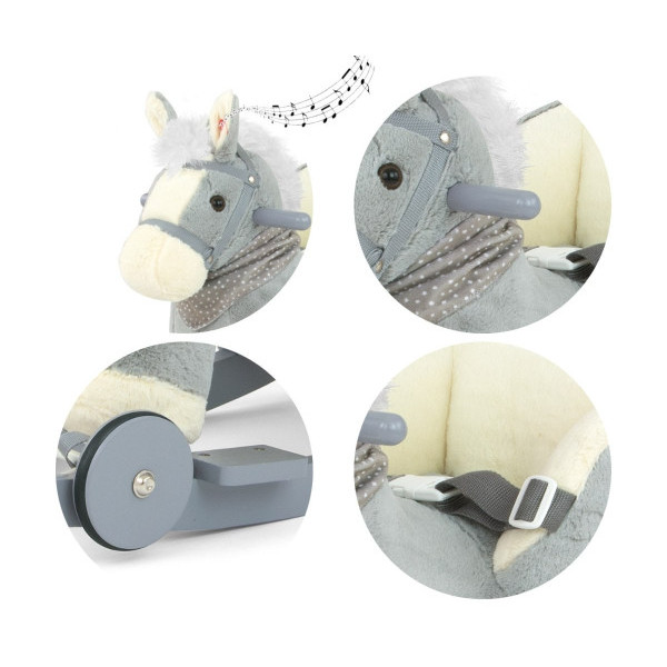 Лошадка с колесиками Milly Mally Polly Gray