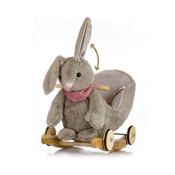 Гойдалка з коліщатками Milly Mally Polly Plus Grey Bunny