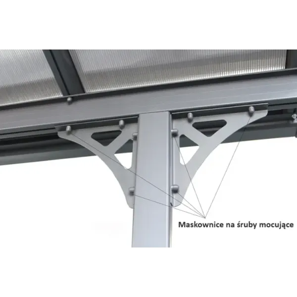 Пергола террасная пристенная HARDMAISTER ATLANTA 3,1x3m