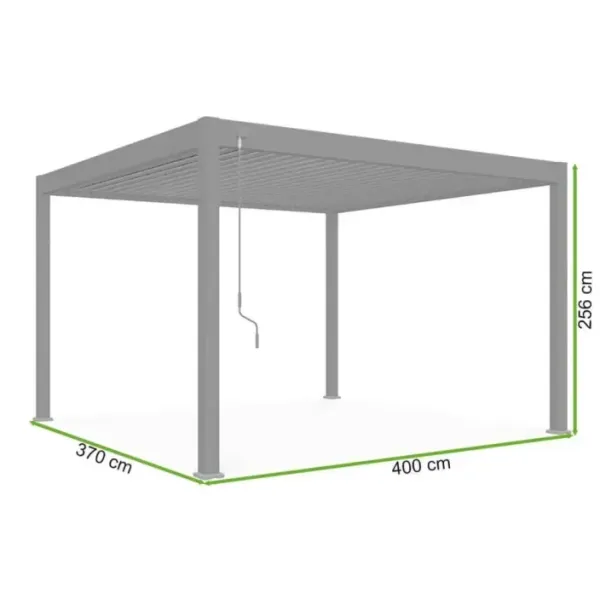 Пергола террасная садовая Gutroof DELUXE 3,6x4 Anthracite