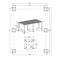 Пергола терасна пристінна Gutroof Premium 3x6