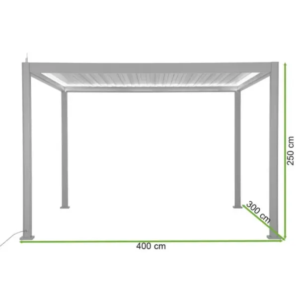 Пергола терасна Gutroof PLATINUM 3x4