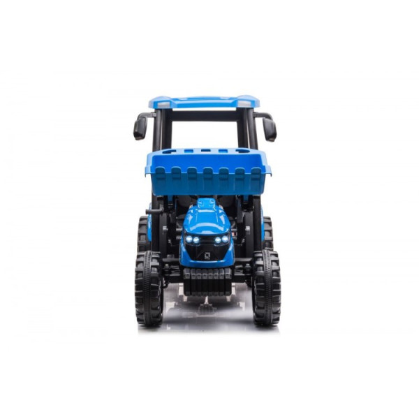 Дитячий електромобіль LEANToys трактор з лопатою і причепом Hercules Blue 24V