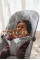 Шезлонг BabyBjorn BLISS COTTON Petal Quilt + іграшка