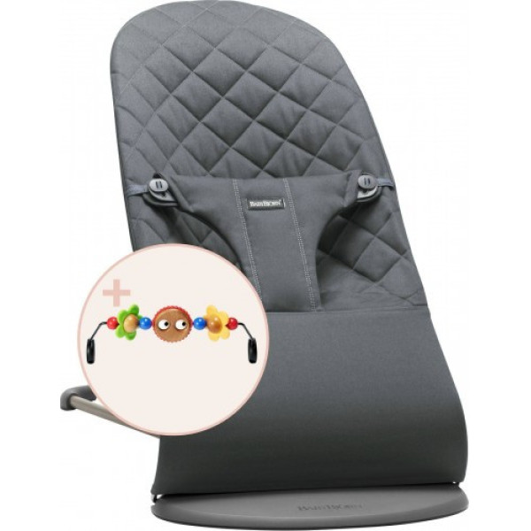 Шезлонг BabyBjorn Bliss Cotton + іграшка