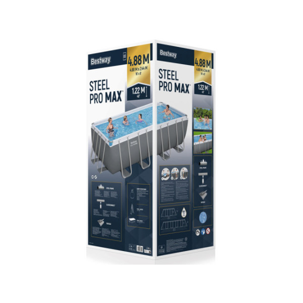 Каркасний басейн Bestway 488x244x122cm 9в1 56671