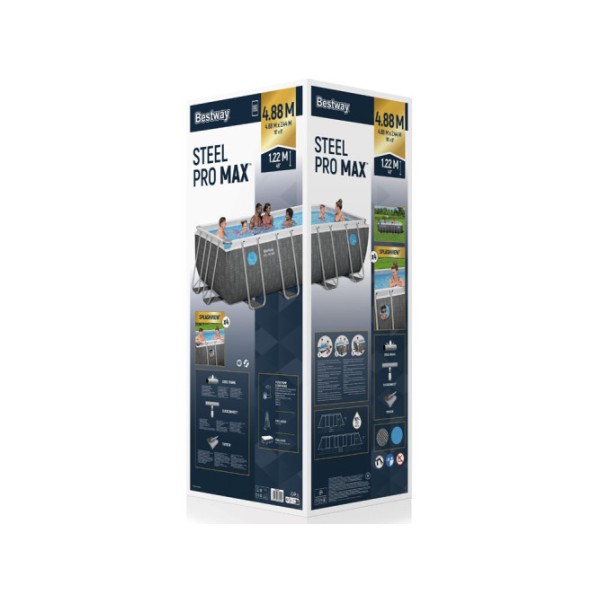 Каркасний басейн Bestway 488x244x122cm10w1 561MB