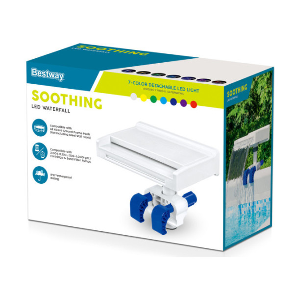 Водоспад для басейну Bestway Flowclear зі LED  освітленням 58619