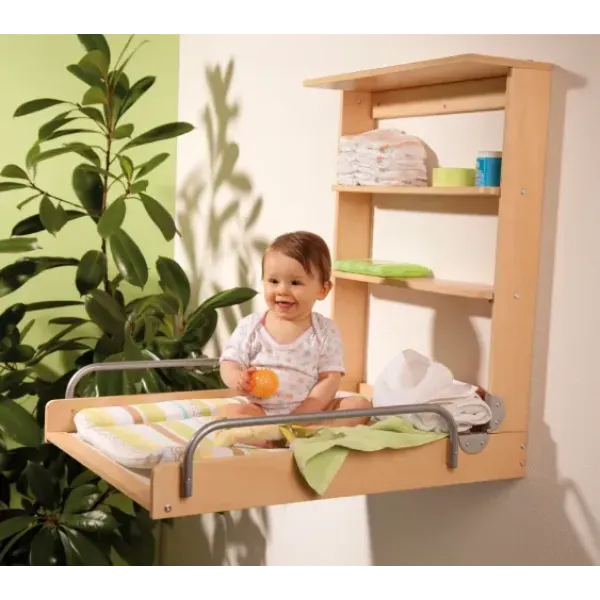 Розкладний дерев'яний настінний пеленальний стіл Roba Jungle Baby