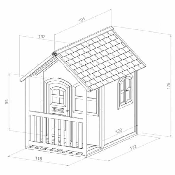 Деревянный домик AXI с окнами Alex Playhouse 178 см