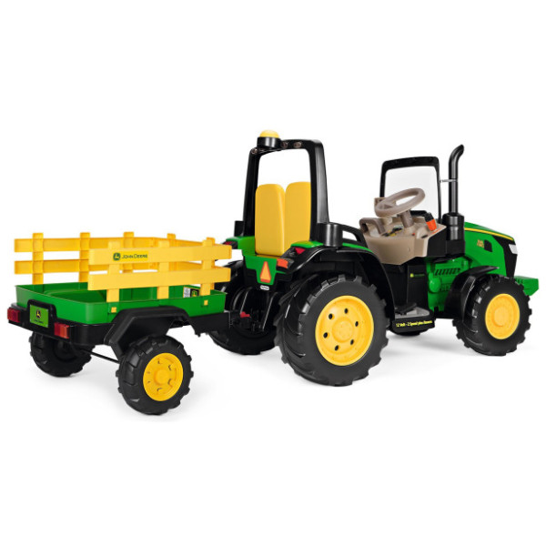 Дитячий Електротрактор Peg-Perego JOHN DEERE DUAL FORCE + прицеп