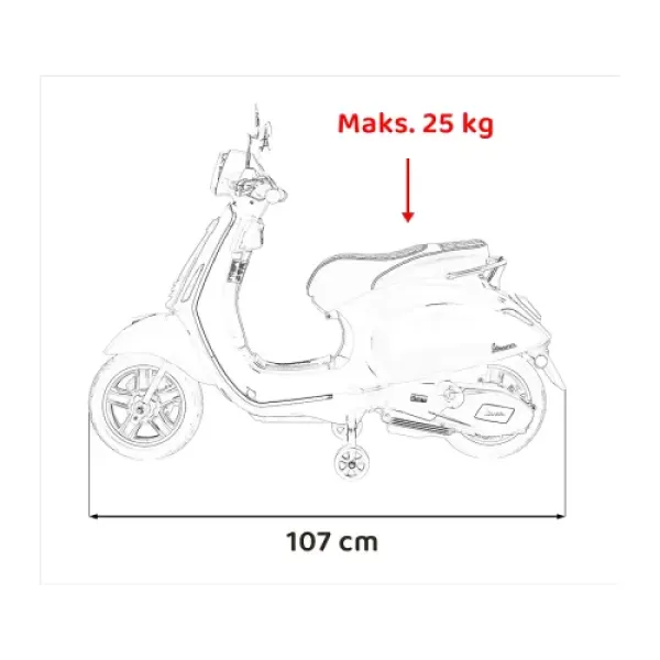 Электроскутер RAMIZ Skuter Vespa ROMA