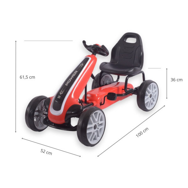 Велокарт Milly Mally Gokart на педали Power