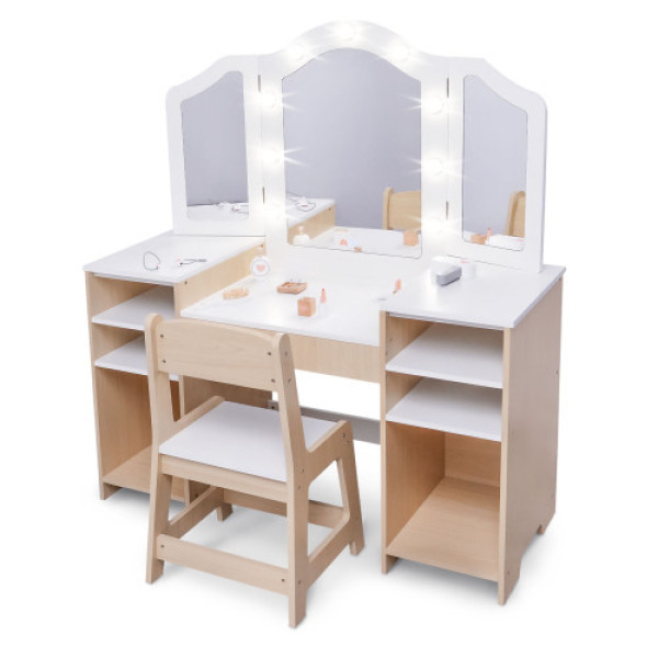 Дитячий туалетний столик Mamabrum з табуретом і LED підсвічуванням MAM238 VANITY TABLE
