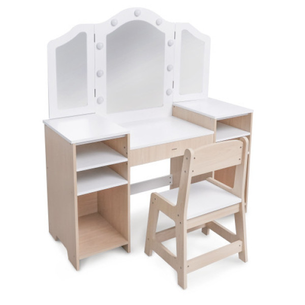 Дитячий туалетний столик Mamabrum з табуретом і LED підсвічуванням MAM238 VANITY TABLE
