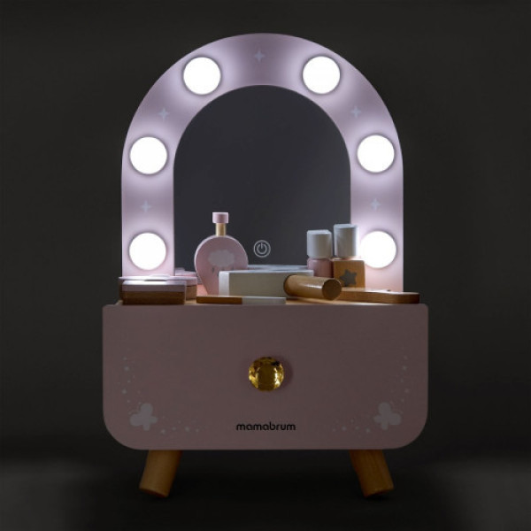 Дерев'яний міні-туалетний столик Mamabrum LED підсвічуванням MAM272 VANITY TABLE